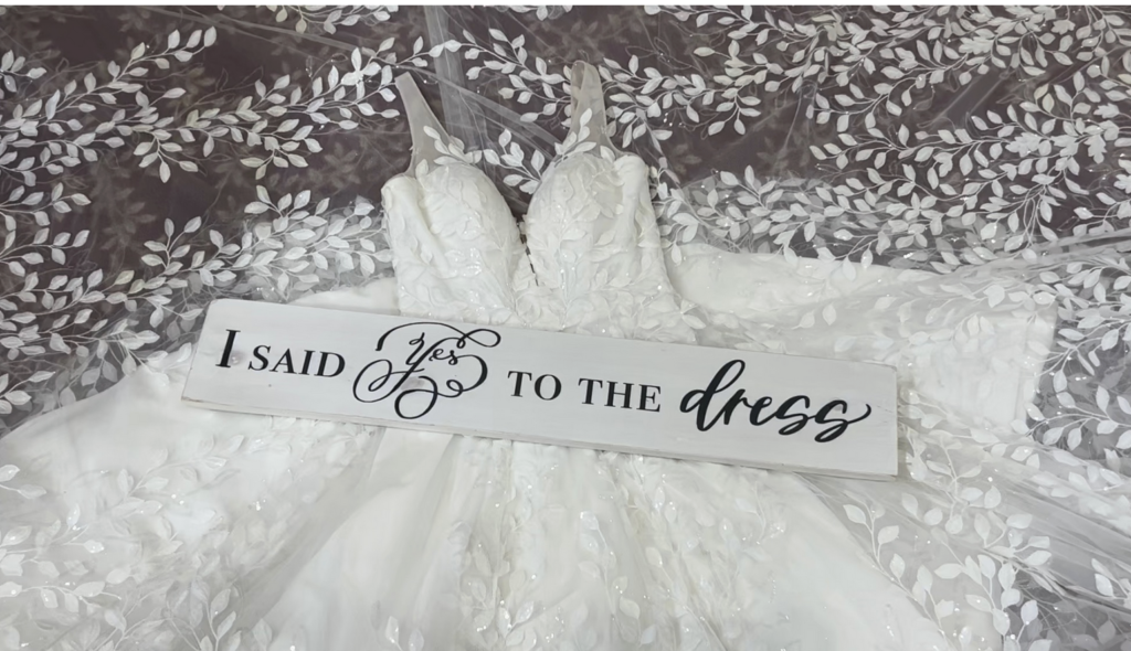 Shopping for your wedding dress alone, say yes by yourself or bring back a group to celebrate with you